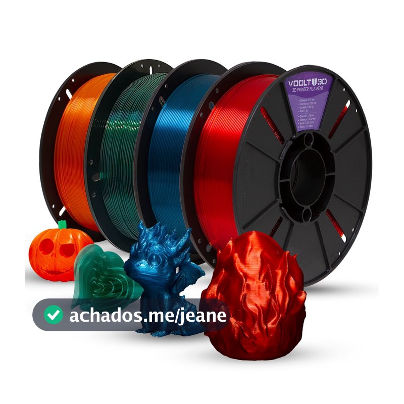 Filamento PETG HF Translúcido - Alta Fluidez para Alta Velocidade 1kg - Voolt3d