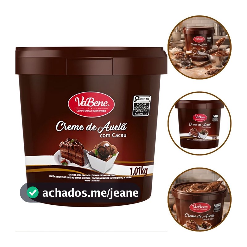CREME DE AVELA COM CACAU BALDE 3KG VABENE ALIMENTO FULL OFF (CHOCO)