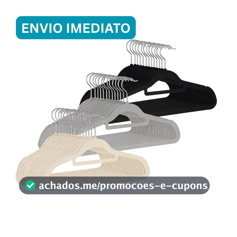 Kit Cabides Veludo Para Roupas Anti-derrapante Adulto Unidades Resistente Organizador