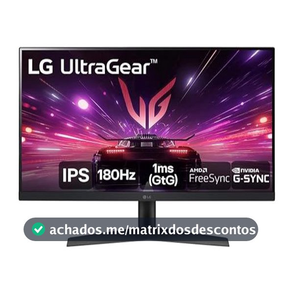 Monitor Gamer LG UltraGear 24” IPS 180Hz 24GS60F-B