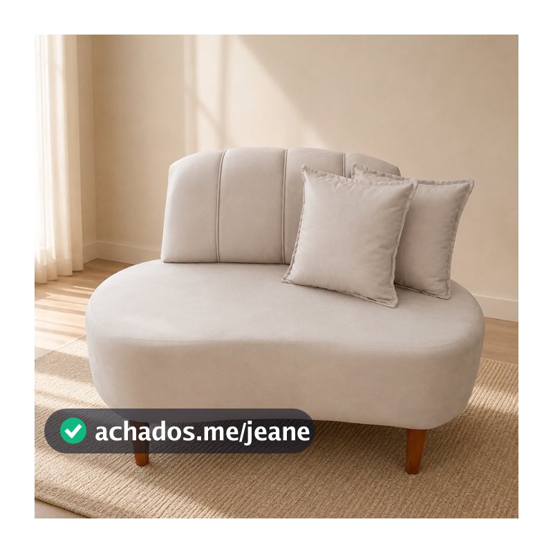 Sofá Poltrona Namoradeira Feijão Orgânico Luxo Fino Acabamento Para Recepção Sala Quarto - Despachamos em 24hs