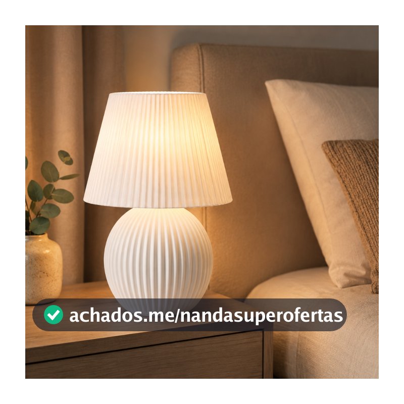 Luminária de Mesa Decorativa Abajur Moderno LED Quarto Sala Escritório Design Premium Personalizável