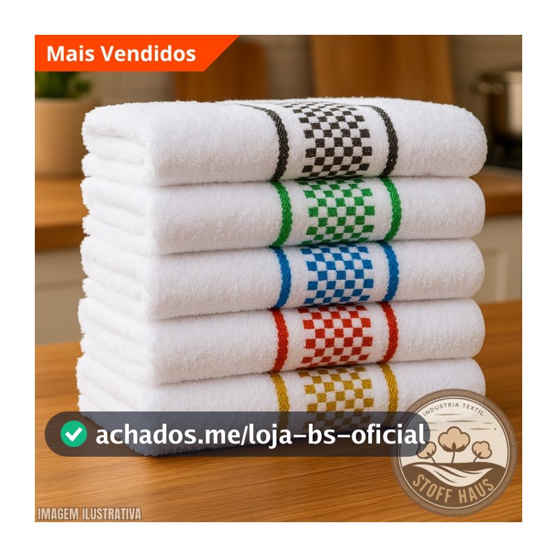 Super Kit 10 / 05 Panos de Prato/Copa Premium 100% Algodão Atoalhada Felpuda Grande Toalha Cozinha