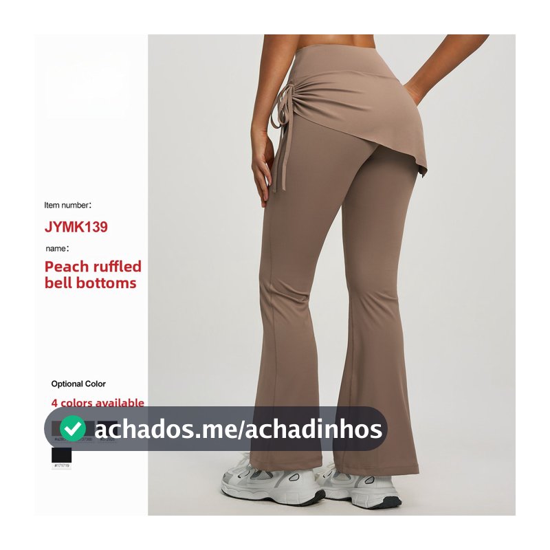 Culottes falsas de duas peças com Micro-aglomeração e levantamento de quadril de cintura alta