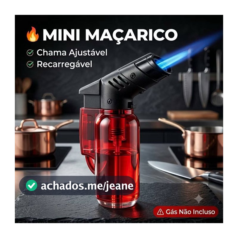 Mini Isqueiro Camping Trabalho Acendedor Recarregável Cozinha Churrasqueira Maçarico Artesanato
