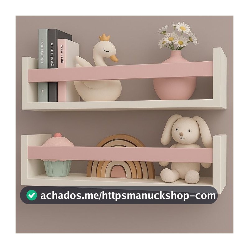 Prateleiras Para Livros Infantis 50cm Nicho Infantil Porta livros - Quarto infantil