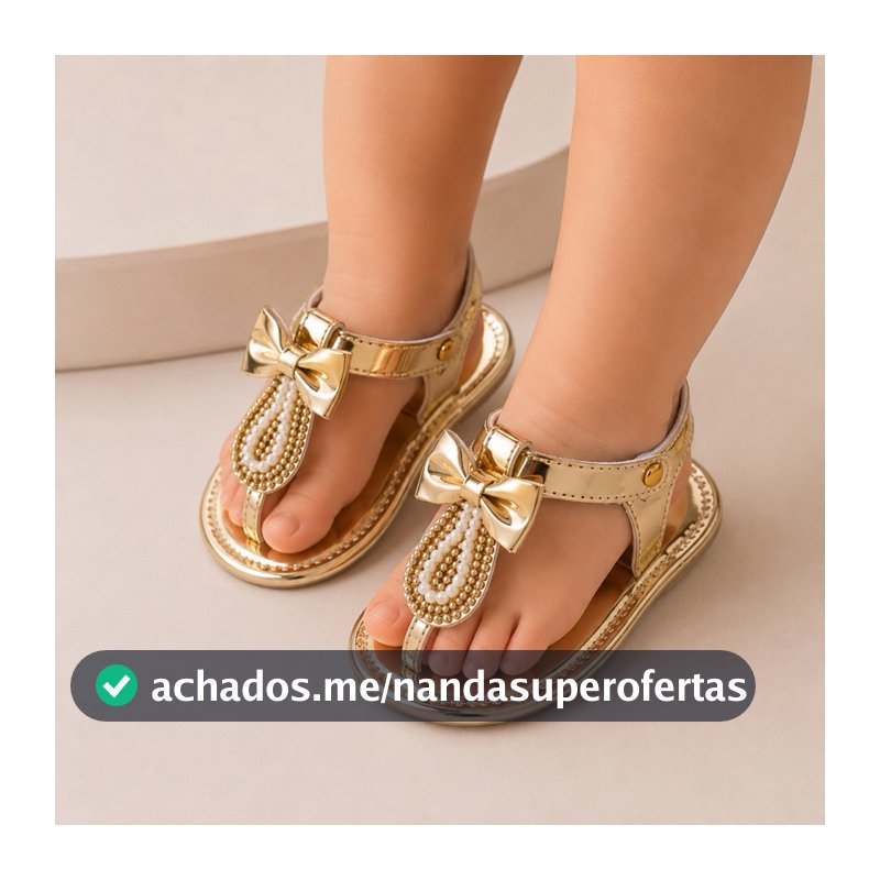 Sandália Feminina Infantil Dedinho Luxo Confortável Lançamento
