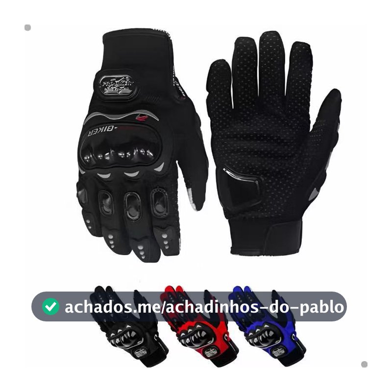 Luvas para motociclistas - quentes, antiderrapantes, com absorção de impacto, confortáveis e tamanho único.