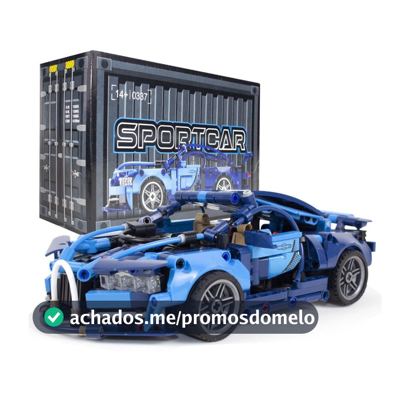 Super Carro de Montar Azul - Contém 472 Peças Super Divertido!!