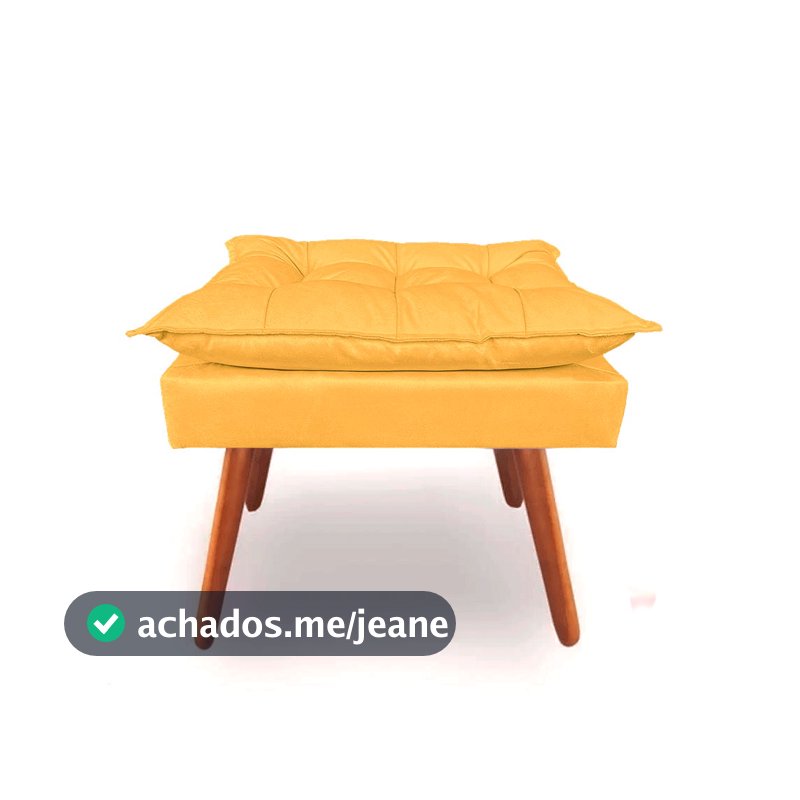 Puf Puff Decorativo Opala Suede Varias Cores Pés Palito