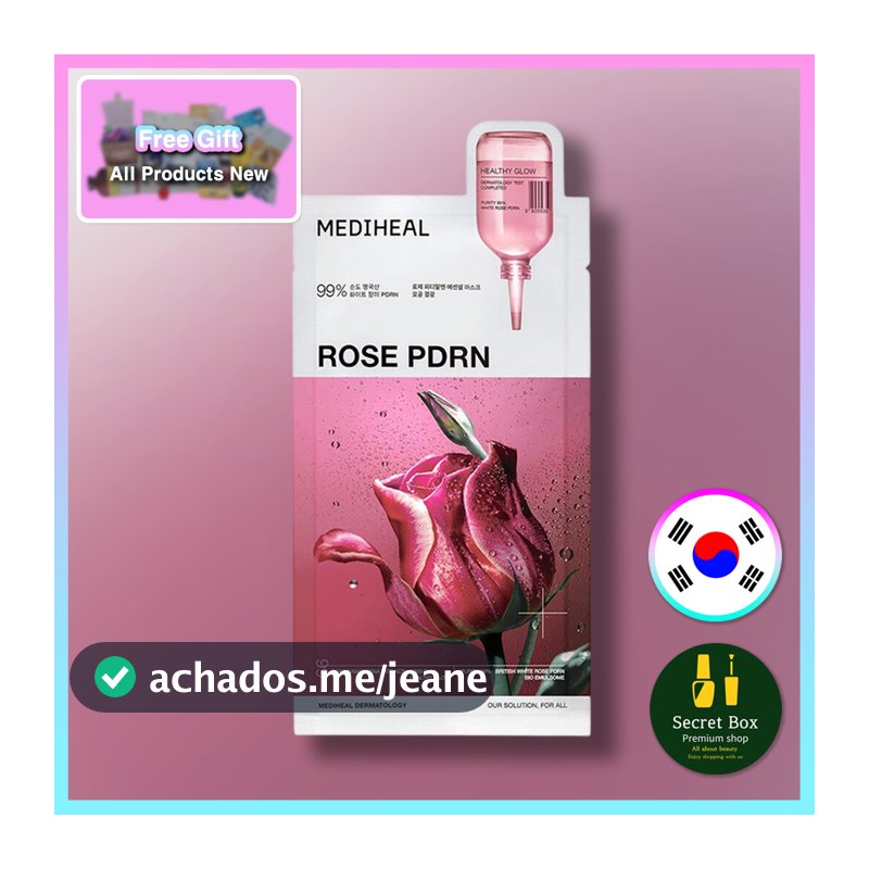 Máscara Essencial Mediheal Rose PDRN Para Poros E Brilho