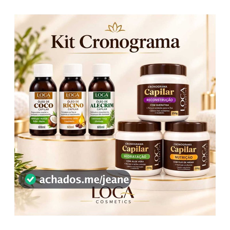 Kit Cronog. Másc. Capilar + Kit Óleos Capilares - Loca Cosmestics