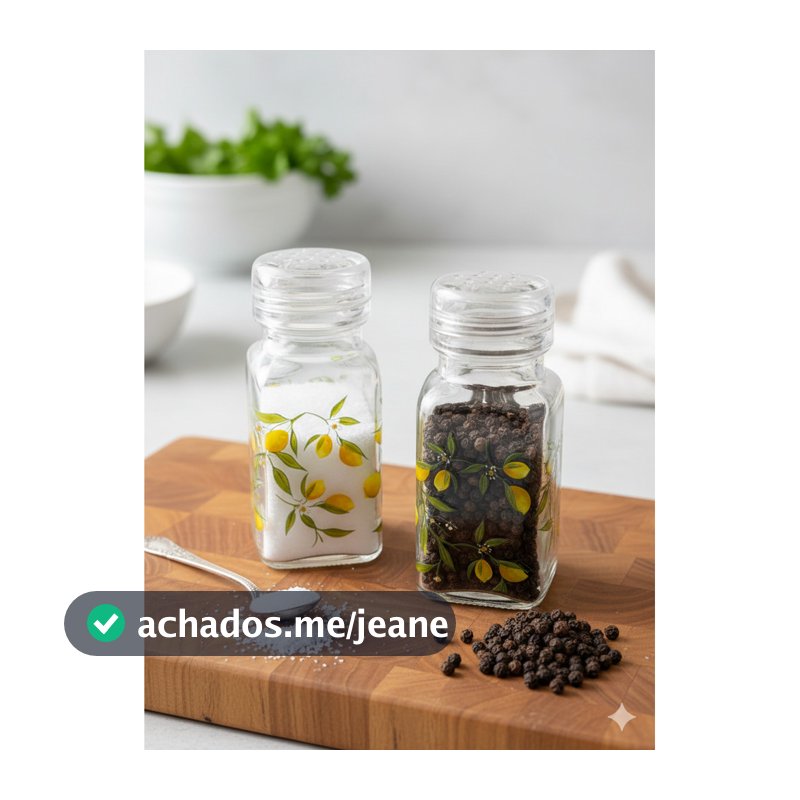 Conjunto 2 Porta Temperos Siciliano 70ml Vidro Lyor