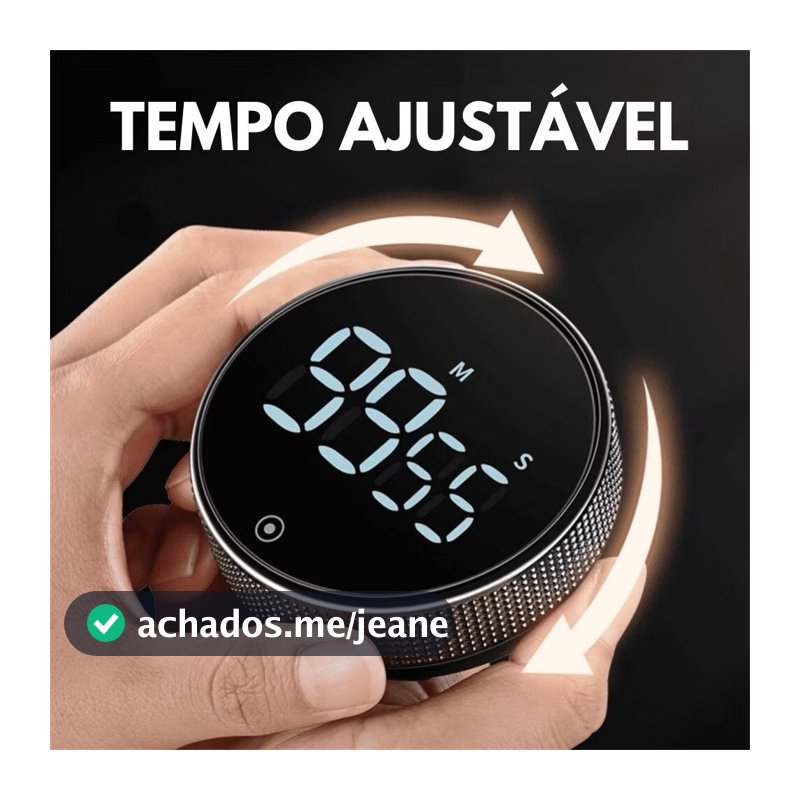 Temporizador Digital Programável Timer De Cozinha Magnético Alarme Relógio Academia Cronometro