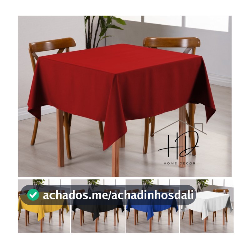 Kit 30 Toalha De Mesa Quadrada 1,50m x 1,50m Oxford Acabamento Bainha - Decoração Festa Buffet - Forro De Mesa