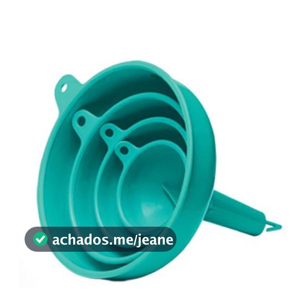 Kit 4 Funis Plásticos Multiuso Para Cozinha Organize Com Praticidade Alimentos e Outros Itens