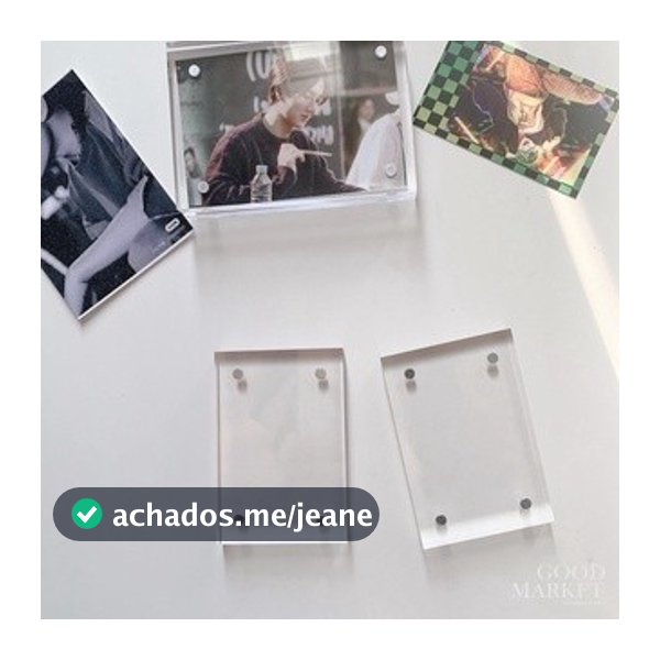 Suporte de acrílico para exibição de fotos Moldura transparente Cartão de identificação Kpop quadro pequeno