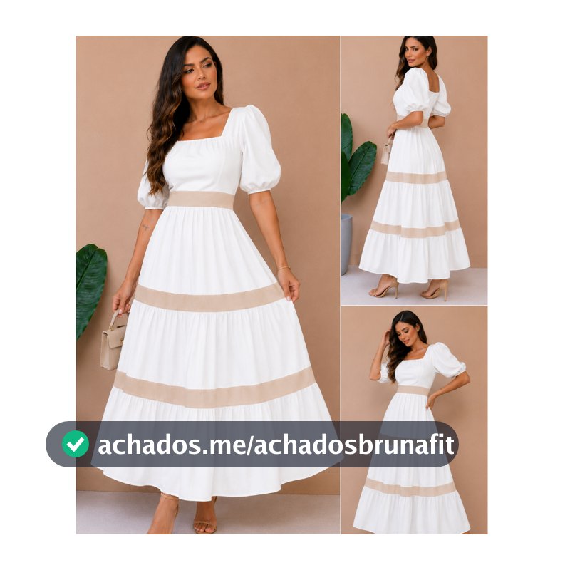 Vestido Midi Elegante Bicolor - Coleção Bordados Exclusivos Feminino E Sotisficado Listras