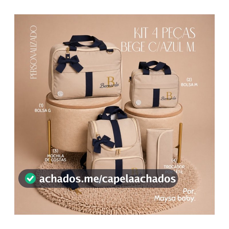 Bolsas Maternidade 4 peças Personalizados