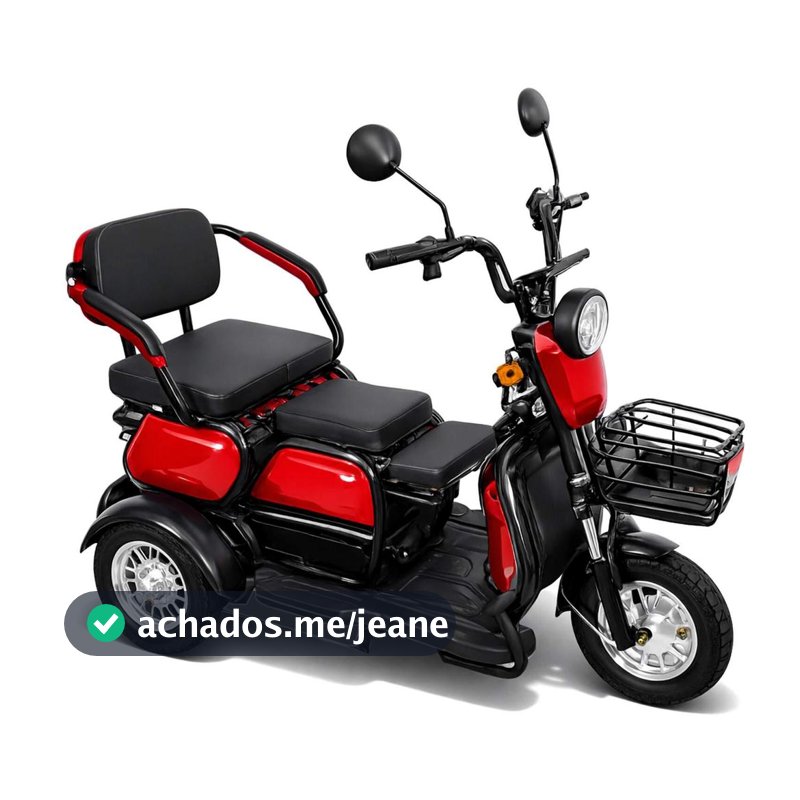 Triciclo Elétrico 600w 32km Sem CNH Autonomia 35-40Km Suporta 250kg