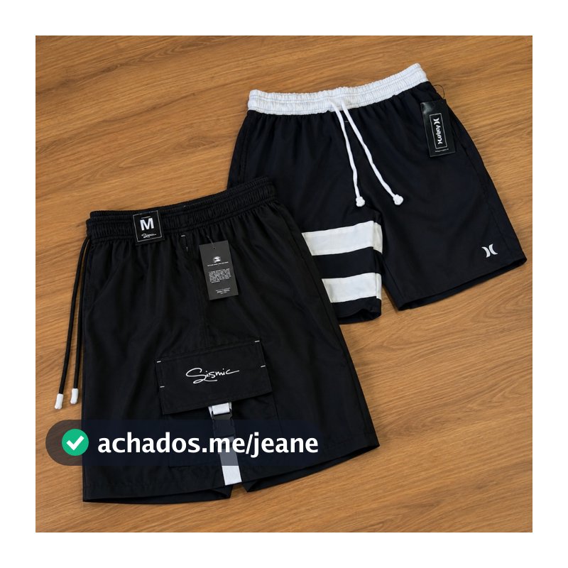 Kit 2 Shorts Masculino Elastano Tectel