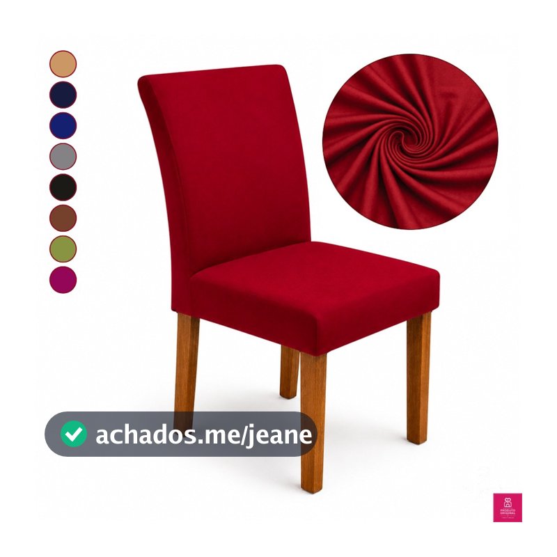 Capa de Cadeira Kit com 2 4 e 6 Peças Elástica Lisa Ajuste Perfeito Universal Lavável Decoração de Natal Natalina Festas