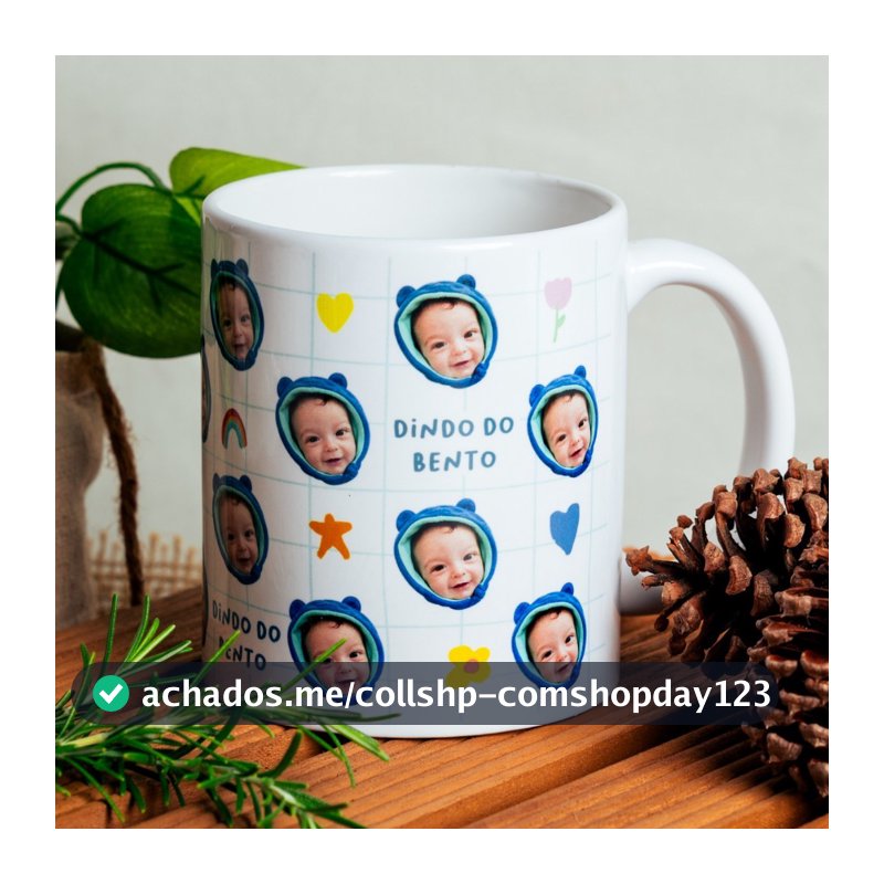 Caneca Personalizada com Foto 325ml | Presente para Mães, Pais, Avós e Dindos | Porcelana Premium