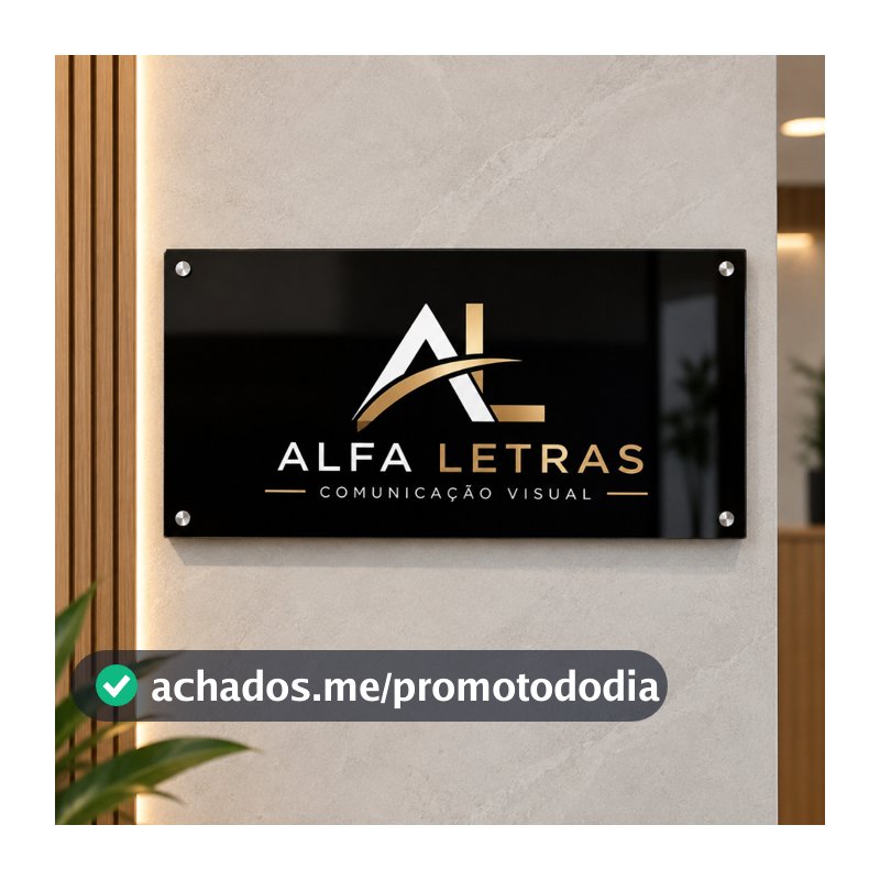 Placa Fachada Logo Personalizada Em ACM Empresa Loja Escritório Logomarca Interno Externo Comunicação Visual