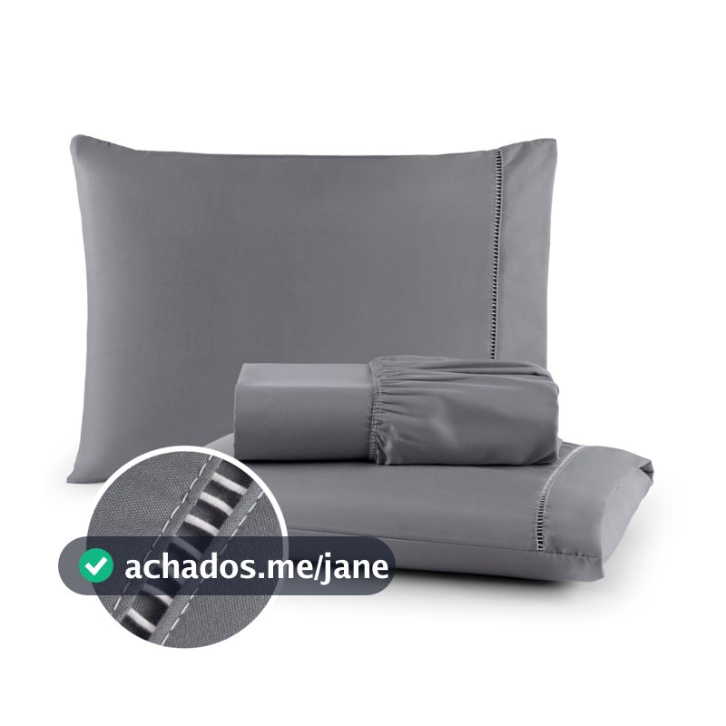 Kit Lençol Casal 03 Peças Jogo de Cama Com Elastico Fronhas em Ponto Palito 400 fios Toque Macio