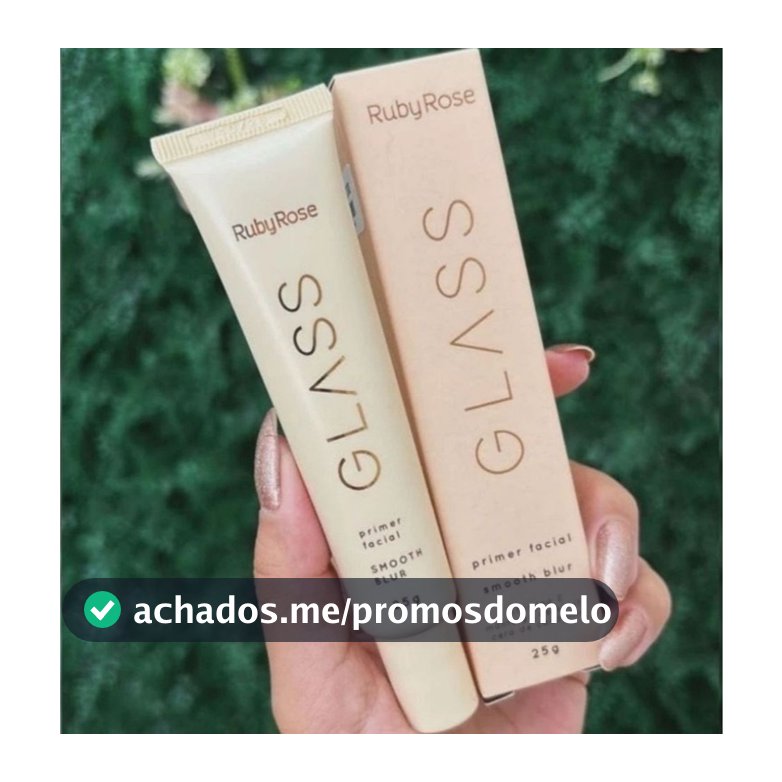 Primer Facial Ruby Rose Smooth Blur Glass Efeito Blur Disfarça Poros Fixa Maquiagem Glow