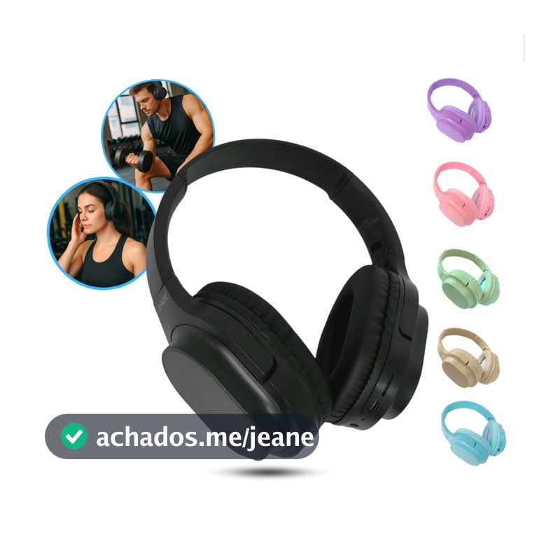 Fone de ouvido Headphone Bluetooth Sem Fio Pro Wireless com Microfone Headset Gamer Academia Corrida