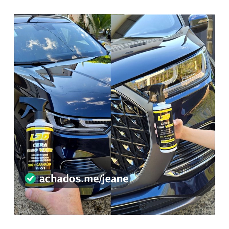 Cera Automotiva Cristalizadora Nano Vitri L3D 450ml Espelhamento Fácil