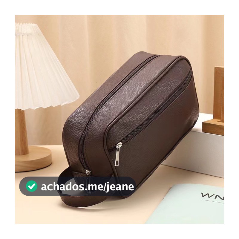 Necessaire De Viagem Unissex Em PU Impermeável Com Grande Capacidade