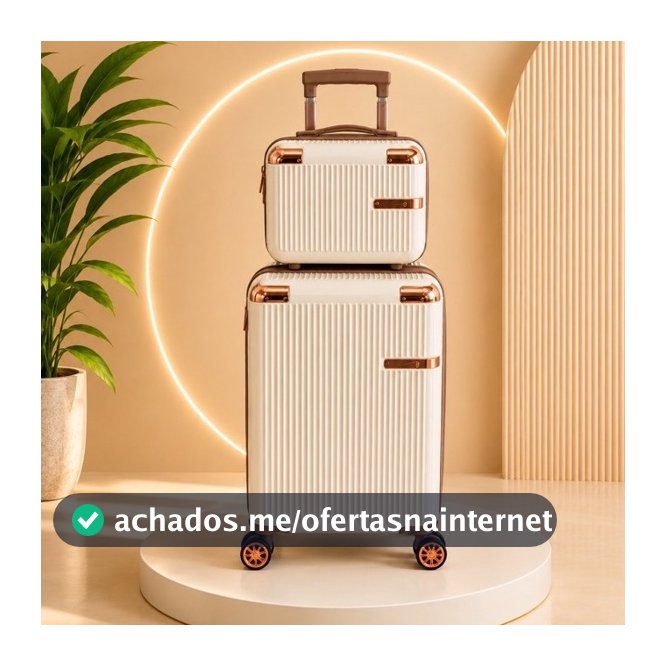 Conjunto Mala De Viagem 10KG E Frasqueira Cadeado TSA Roda Dupla 360° PROMOÇÃO