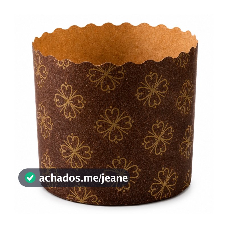 Kit 10 Formas de Panetone 100g Papel Kraft 7x6Cm