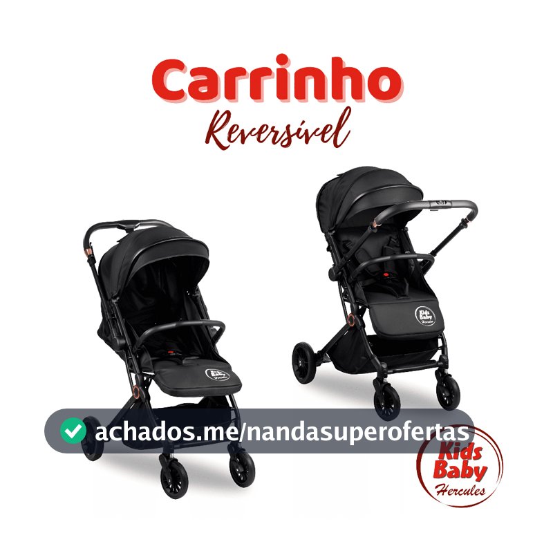 Carrinho De Bebê Compact Reversível Dobrável 0-15kg Cor Preto Chassi Preto