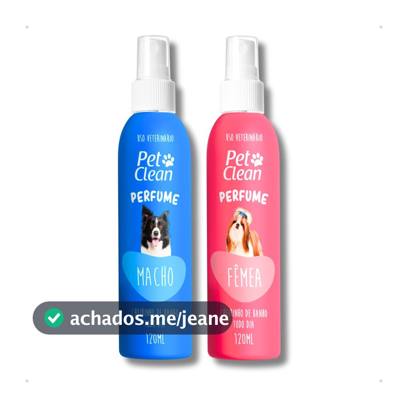 Kit Perfume Colônia para Cachorro e Gato Pet Shop Macho e Fêmea 120ML - Pet Clean