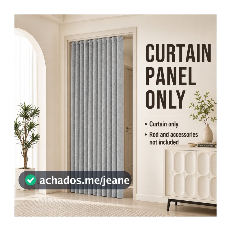 EMCH > Cortina De Porta Dobrável Para Casa , Sem Perfuração , Chique , Elegante , Divisória , Privacidade Quarto , Sala