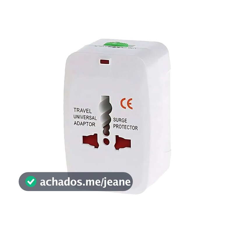 Adaptador Tomada Universal Internacional Viagem + 150 Países Viagem Brasil Europa Ásia Eua Uk