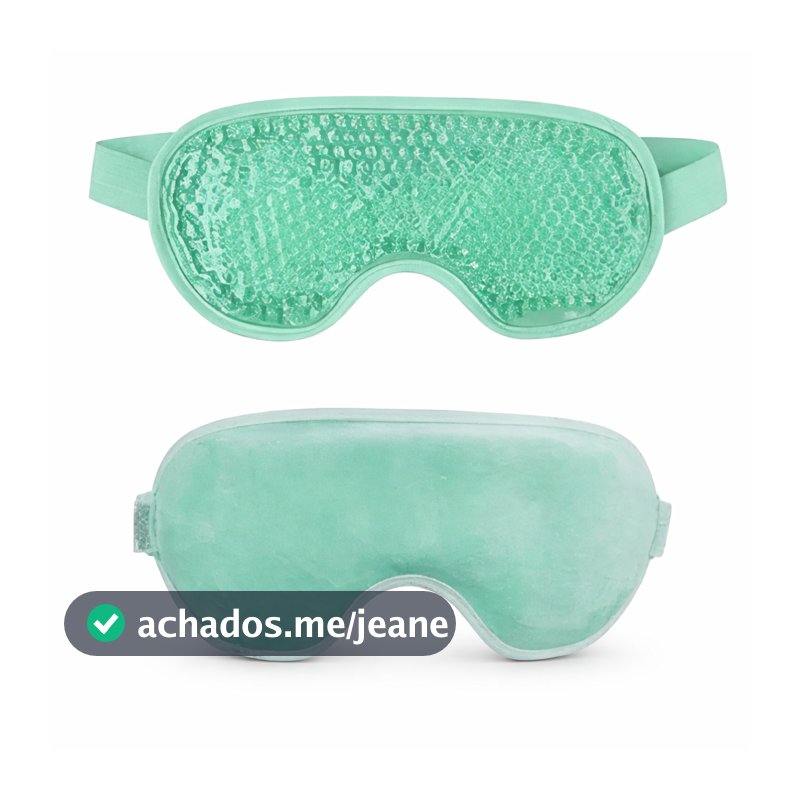 Eps-1716 Máscara Gel Para Olhos Térmica Reutilizável Anti Olheiras Relaxante Veludo