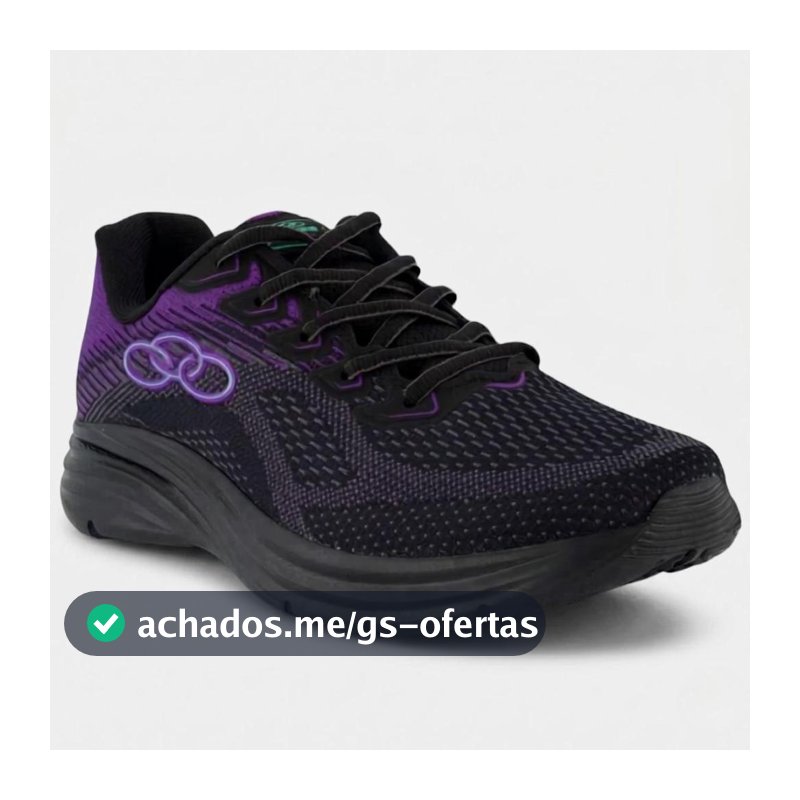 Tênis Olympikus Index 3 Feminino - Preto e Roxo