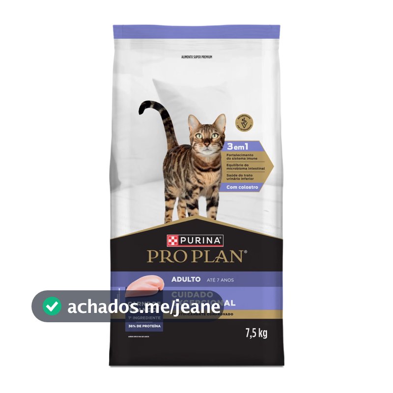 Pro Plan Ração Cuidado Excepcional Gato Adulto Frango - 7,5kg