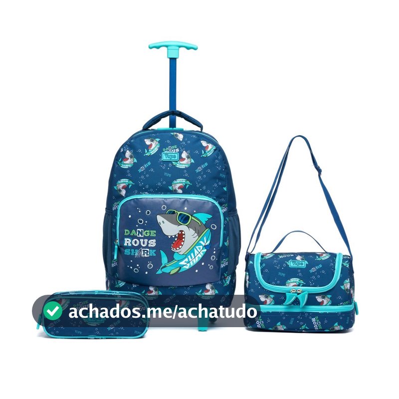 Kit Mochila Rodinha Acoplada Alças Reforçado Yupe