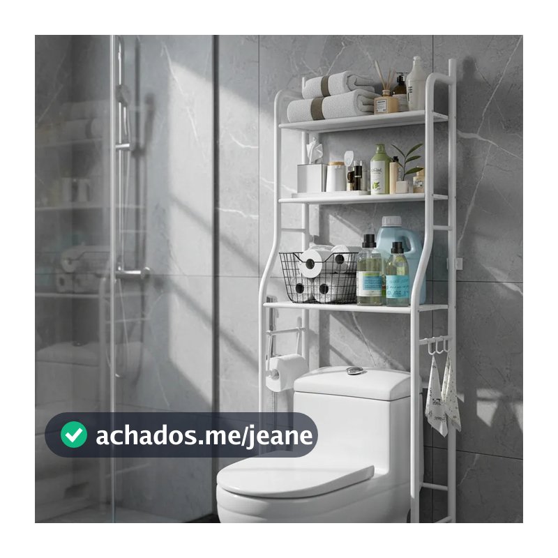 Prateleira Rack para Banheiro Com Prateleiras Resistentes Organizadoras Para Organizar Banheiro