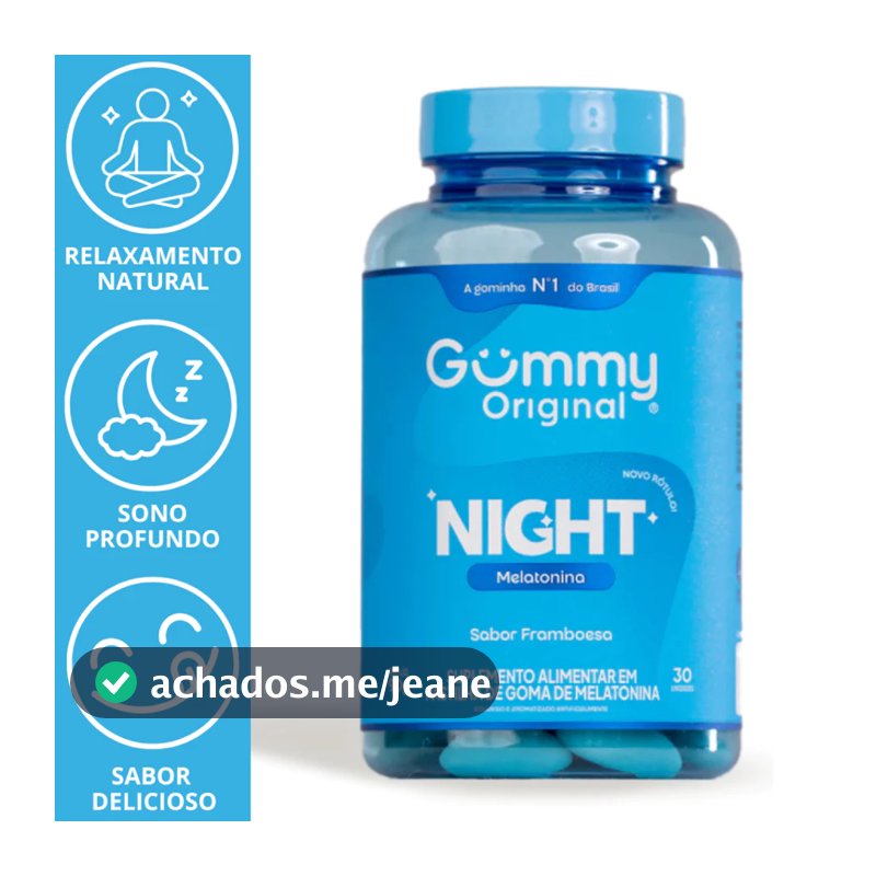 Gummy Night Original 30 Gomas | Uso Noturno | Sabor Agradável