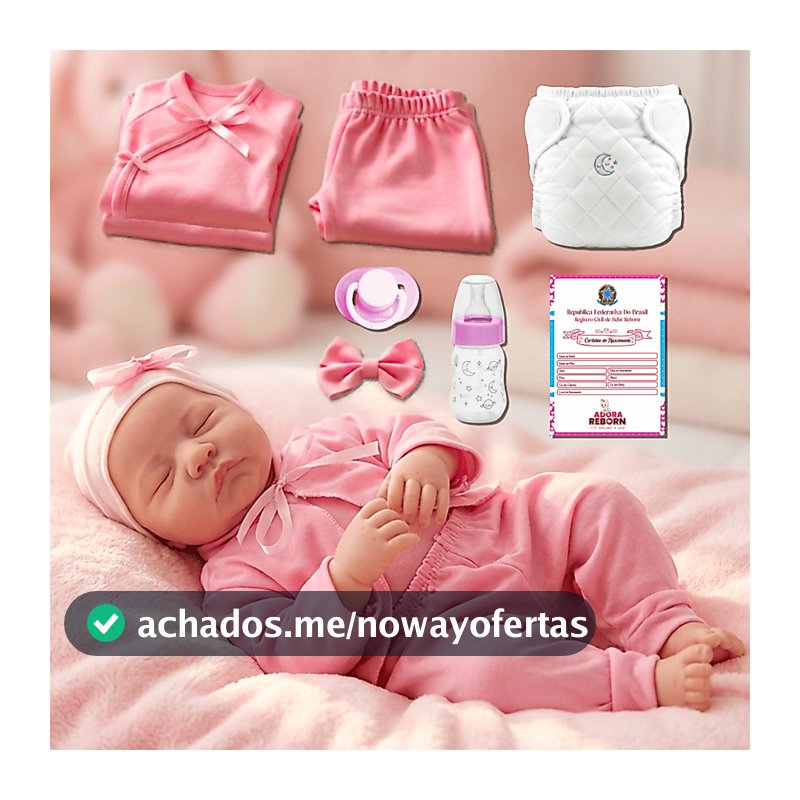 Bebê Reborn Boneca Realista Recém-Nascida 100% Siliconada Pode dar Banho