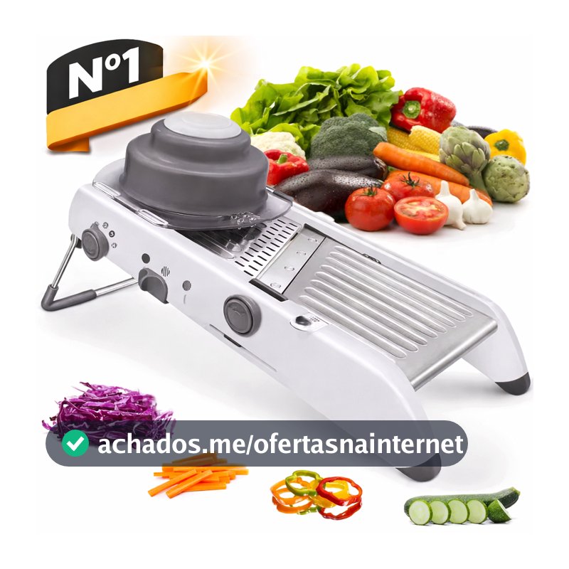 Mandolin Fatiador Cortador Profissional Inox 18 Tipos Fatiador Mandoline Ralador Legumes e Frutas inox