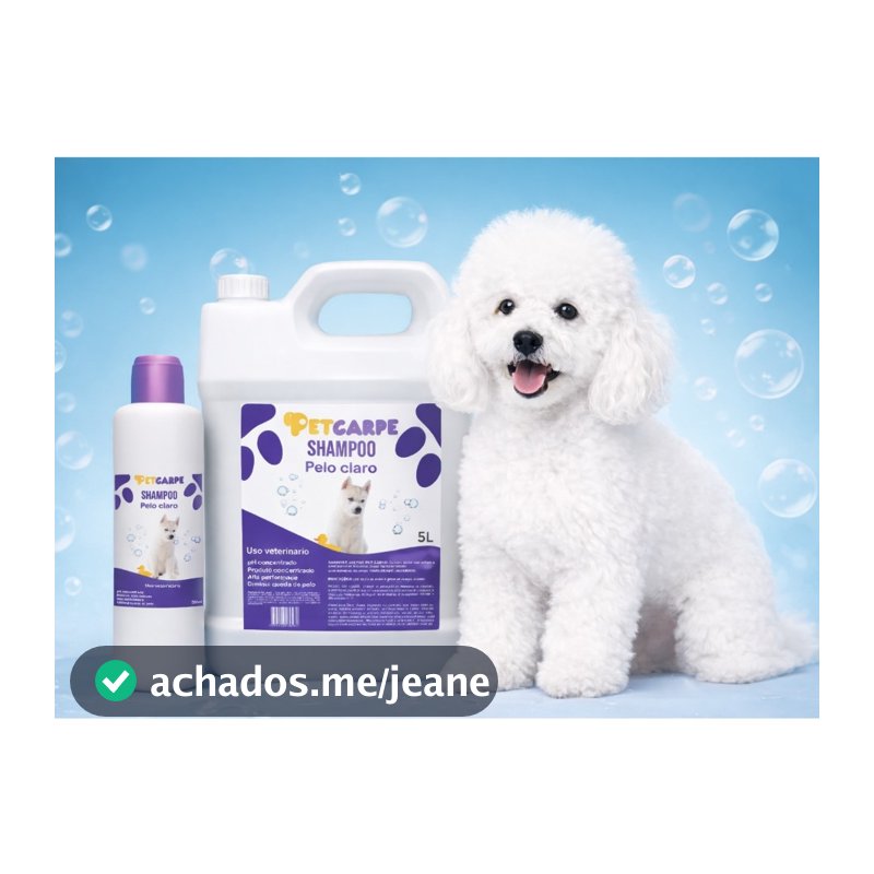 Shampoo Matizador Violeta Pet Carpe Pelos Claros e Brancos Desamarelador Cães e Gatos