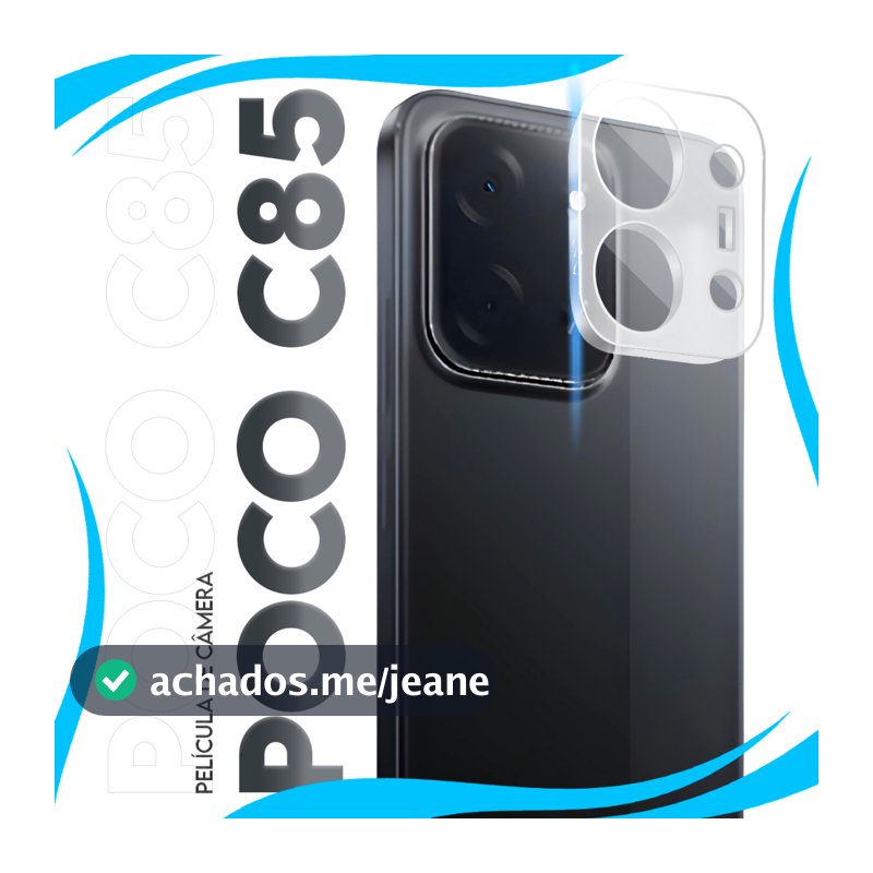 Película Protetora Lente Traseira Vidro Temperado 3D De Câmera Xiaomi Poco C85 tela 6.9 pol