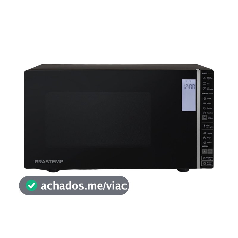 Micro-ondas Brastemp 32 Litros Preto com Grill e Painel Integrado - BMG45AE